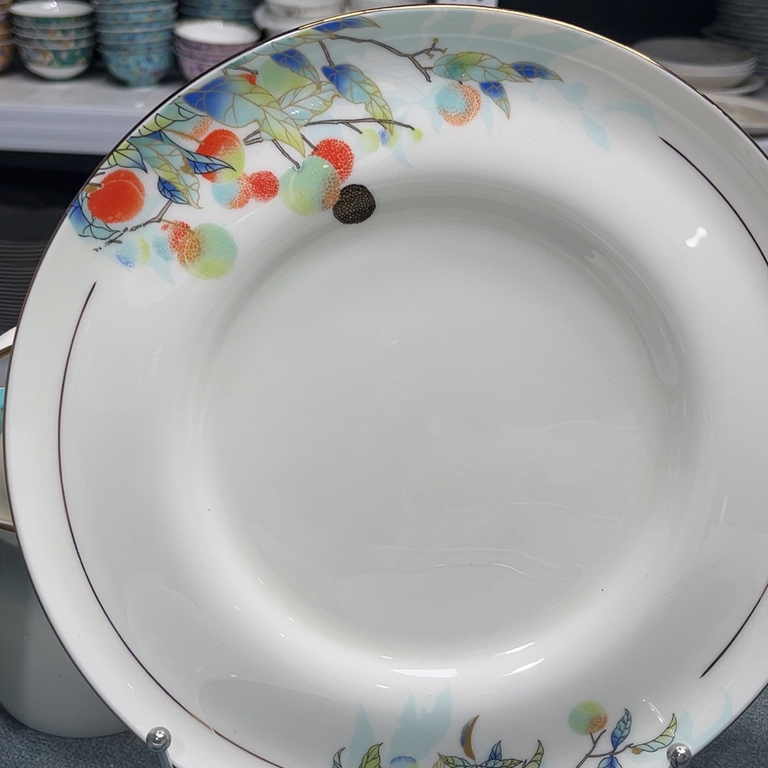 瓷片荔枝十寸大盘一个