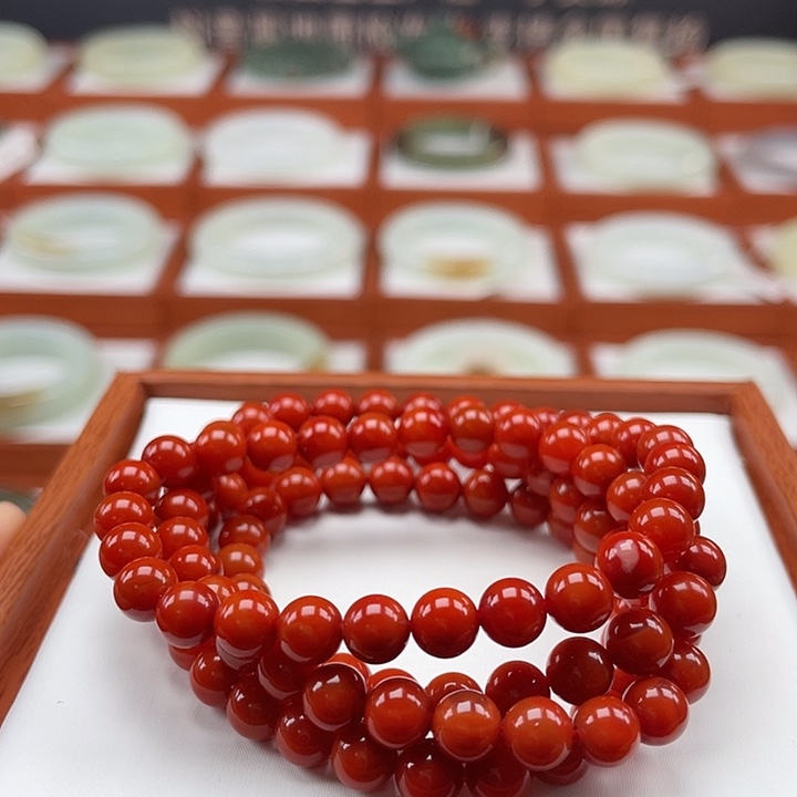 南红玛瑙手链未镶嵌