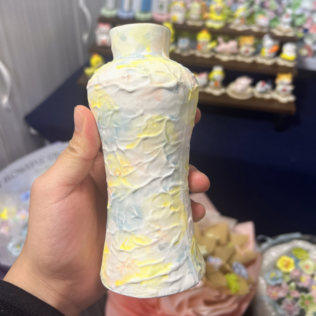 30朵陶瓷花花束加冰淇淋花瓶