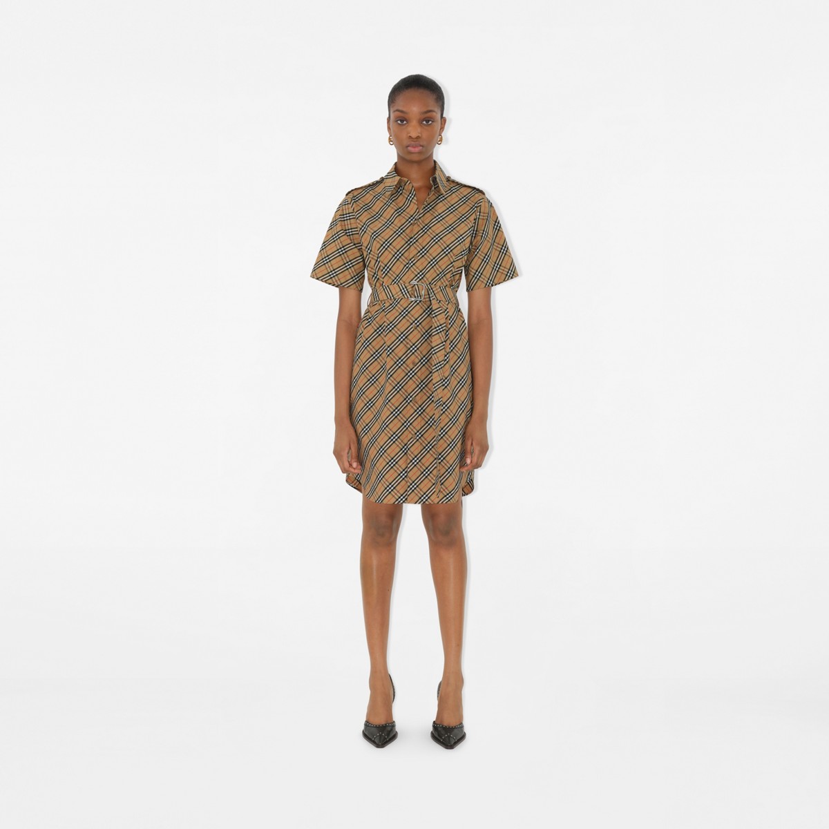 未使用 BURBERRY/博柏利 博柏利 都市丽人风 配腰带衬衣连衣短裙