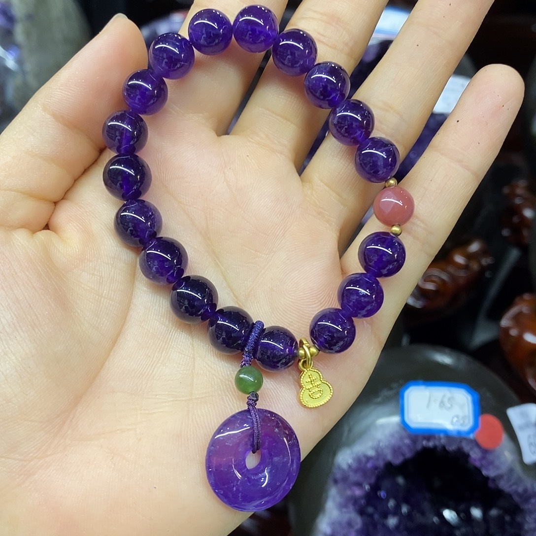 黄***椒紫晶未镶嵌大型摆件（非配饰）小潘