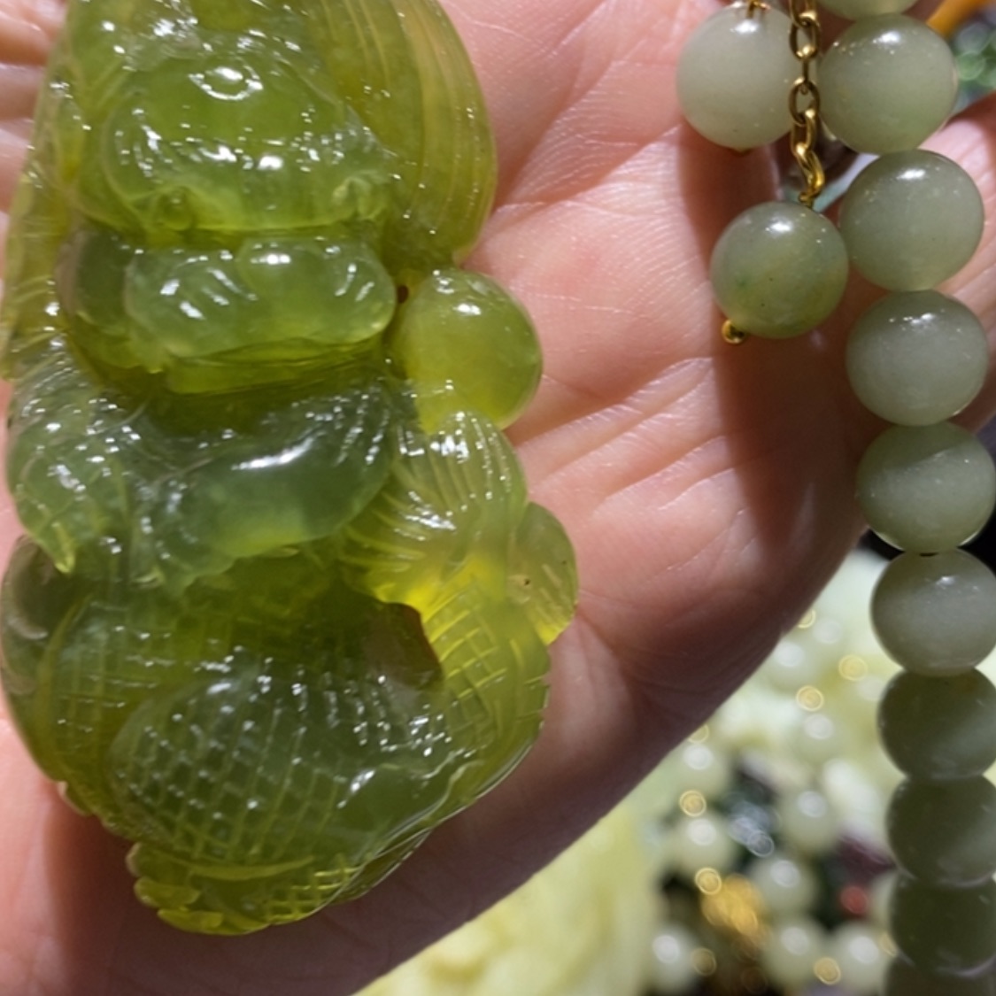 【闪购商品】岫玉毛衣链未镶嵌