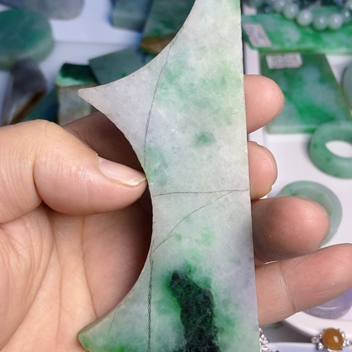 翡翠散珠天然翡翠A货挂件