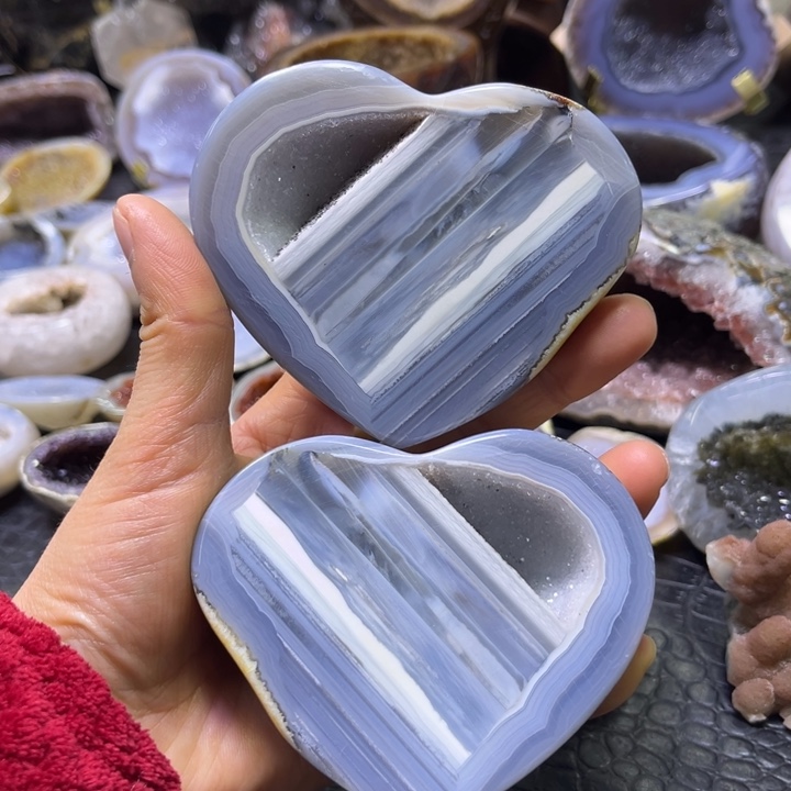 未镶嵌珠宝半成品水晶爱心盆
