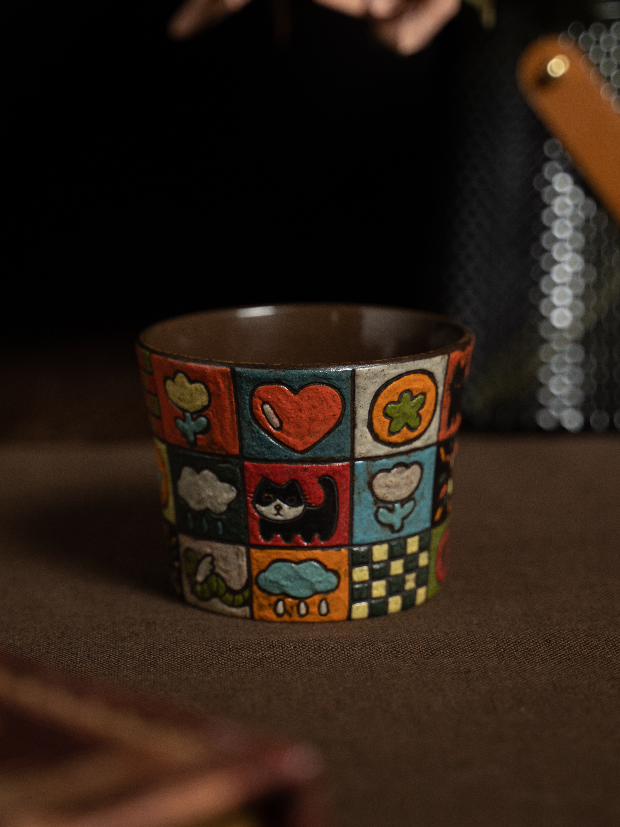  四季森森 | 满绘小插画奶牛猫咖啡杯猪口杯