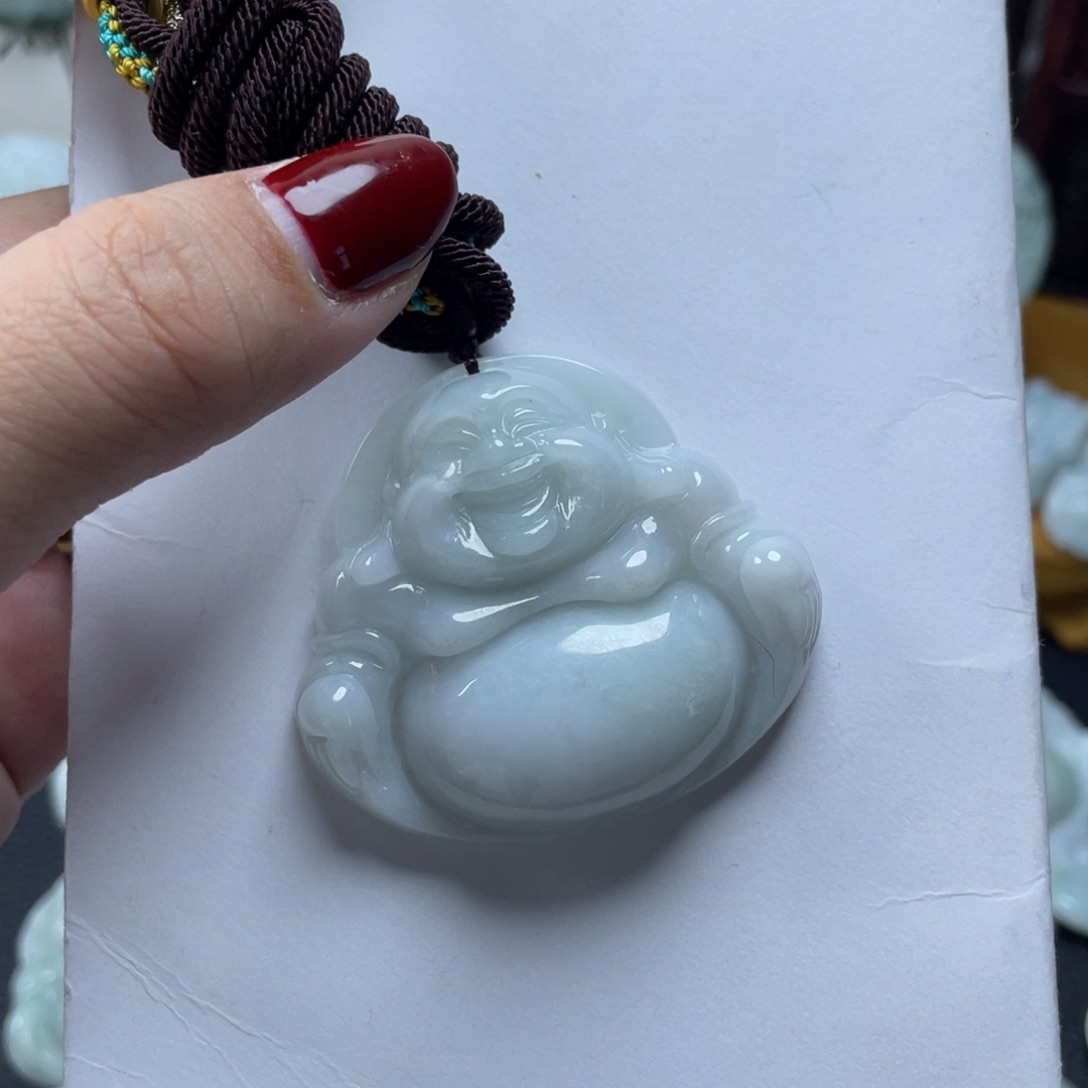 翡翠颈饰未镶嵌兜*兜佛公
