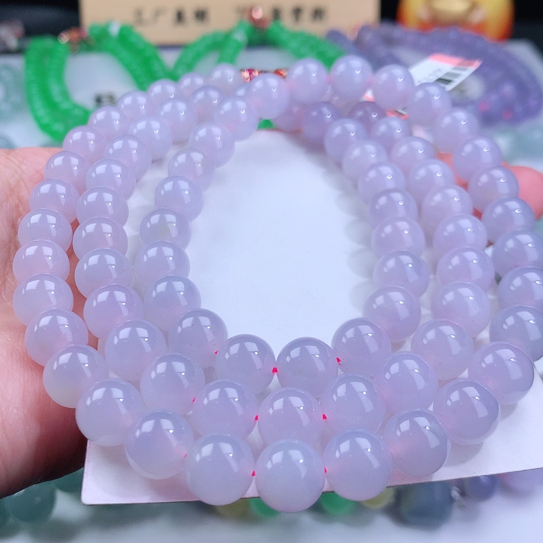 翡翠手链未镶嵌卡9mm