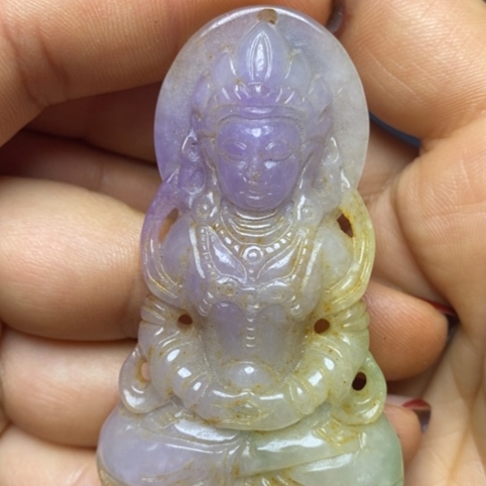 白玉菩提吊坠摆件