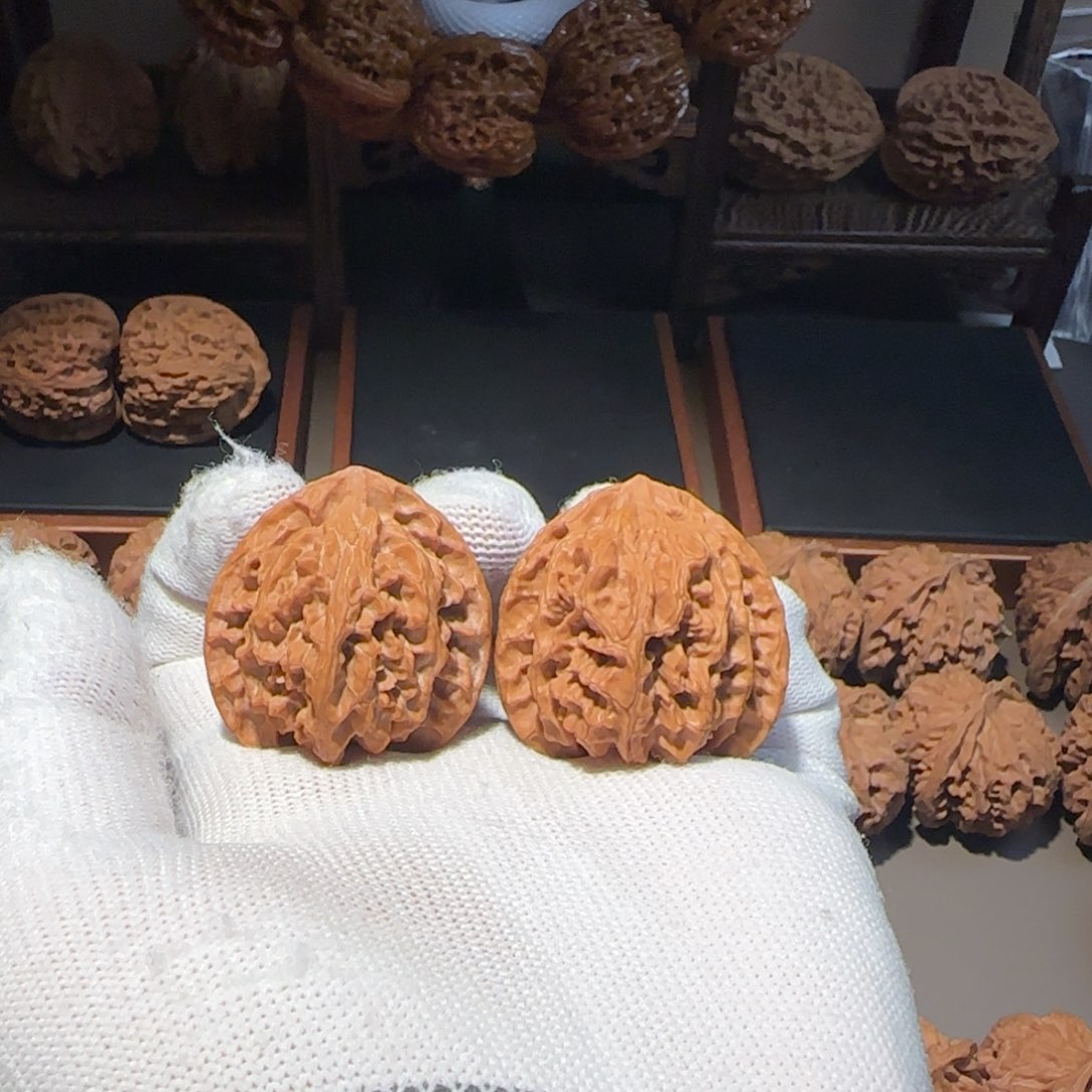 文玩核桃把件38尺全品苹果园