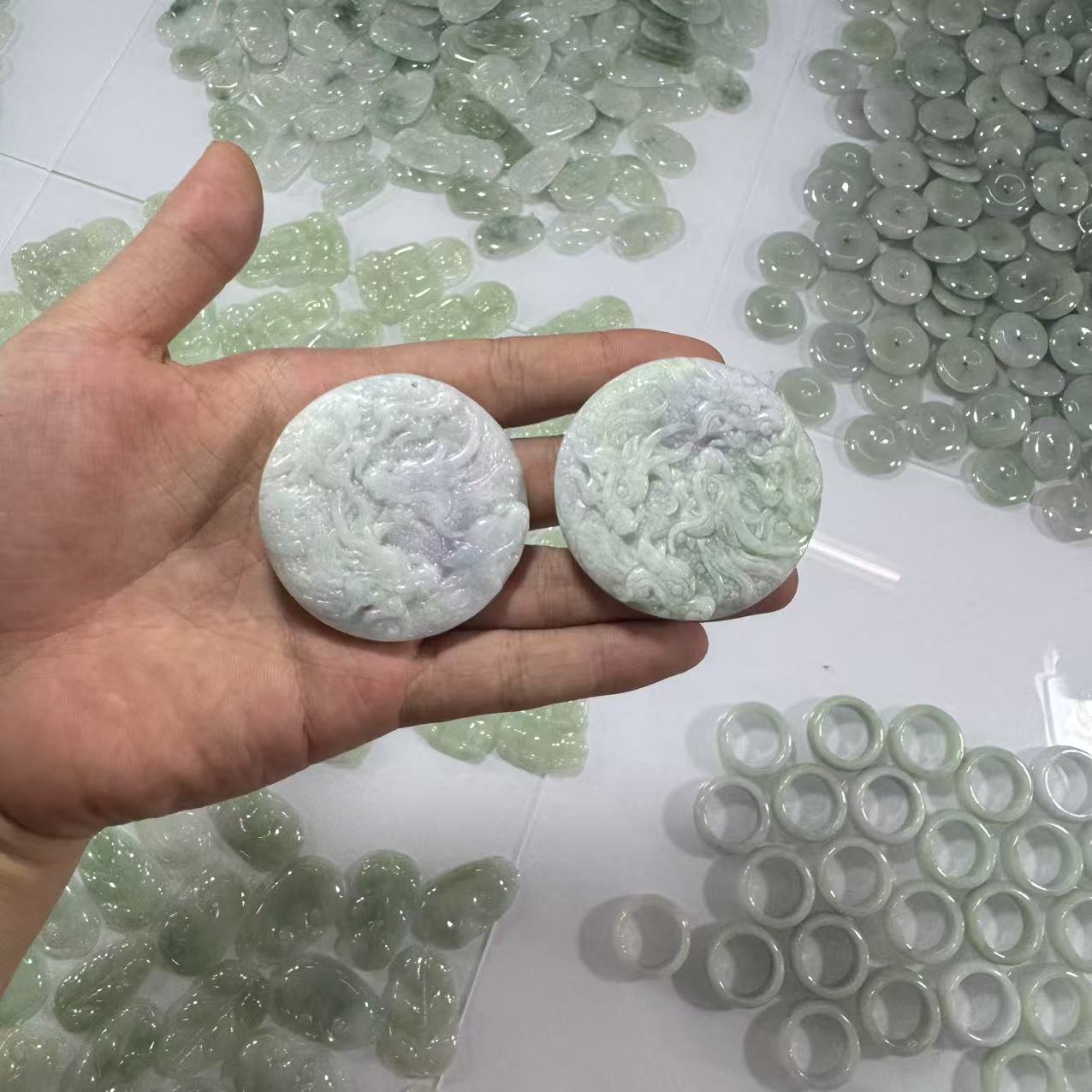 天然a货翡翠龙牌吊坠-b953-多样性发一件