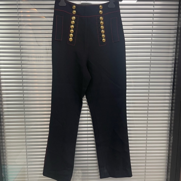 99新 BURBERRY/博柏利 黑色裤子/UK12码/F00260