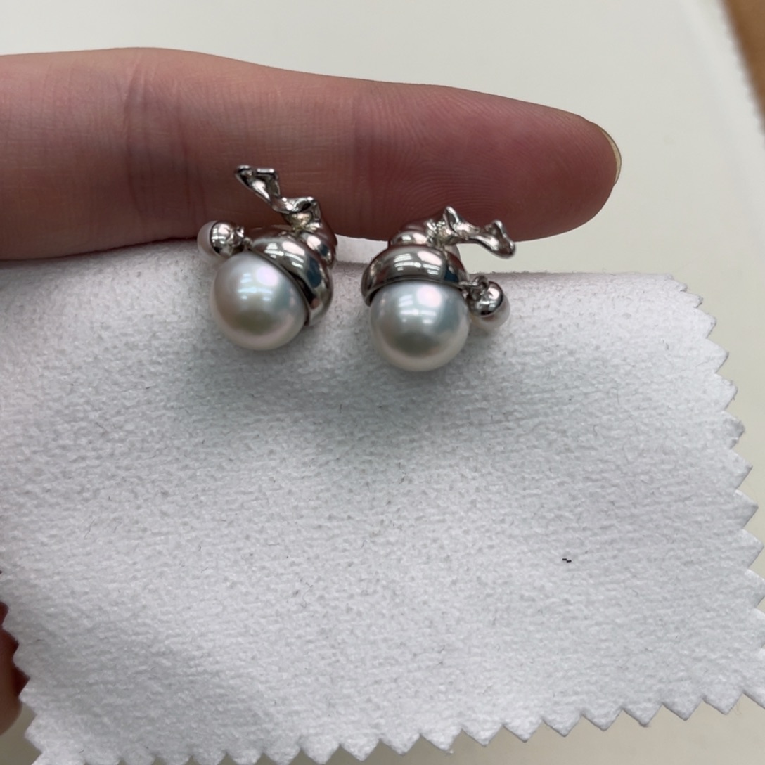 【闪购商品】淡水珍珠耳饰银S925镶嵌