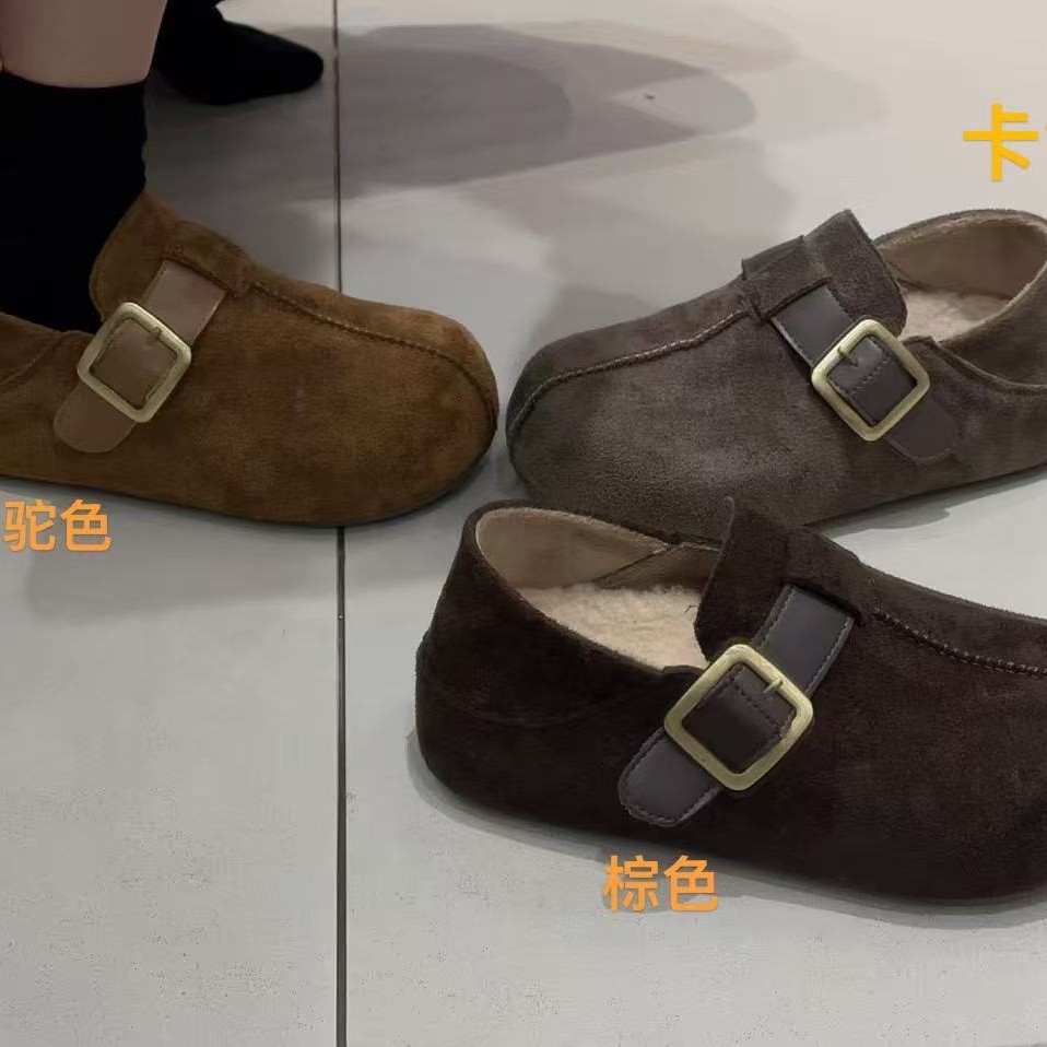恩熙.法式羊京绒勃肯鞋新款厚棉女鞋2996