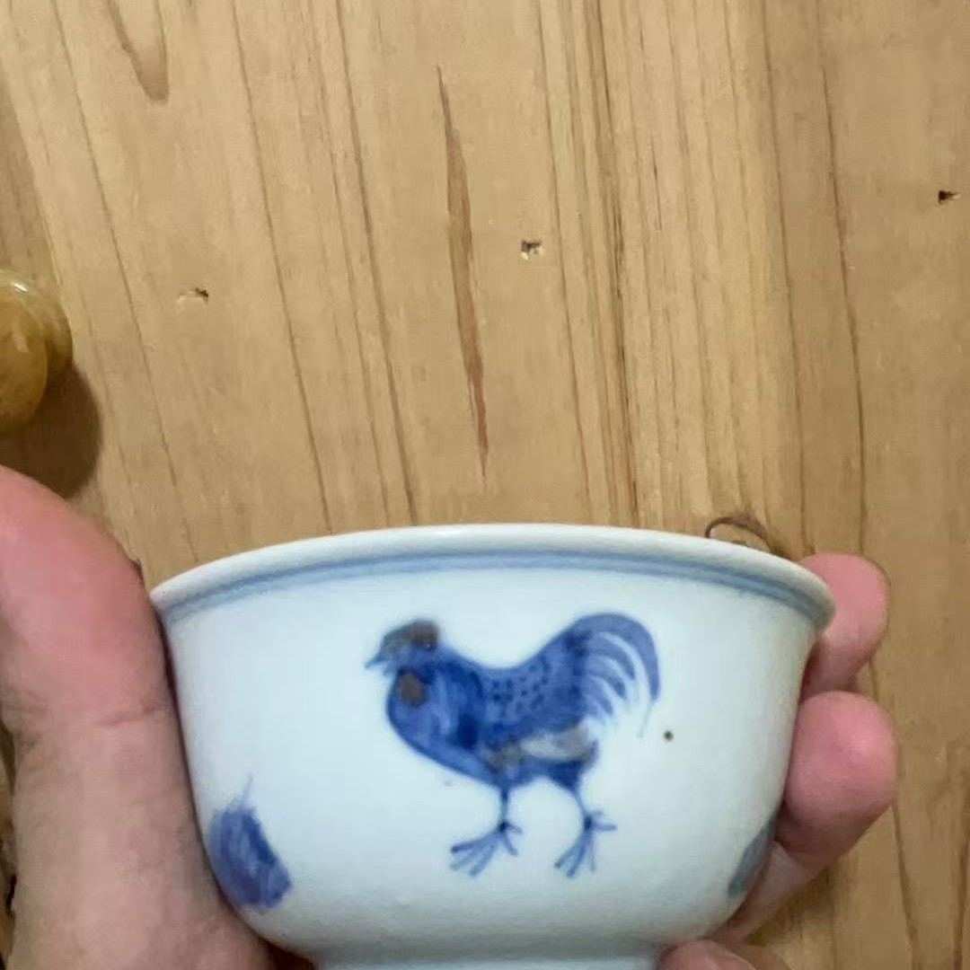 新中式1比1复刻鸡缸杯陶瓷藏品级茶杯主人杯