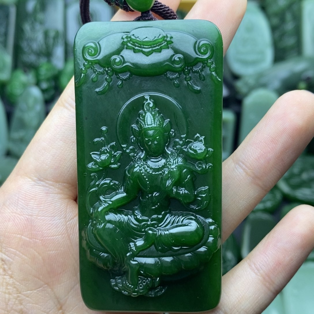 和田玉（碧玉）挂件未镶嵌