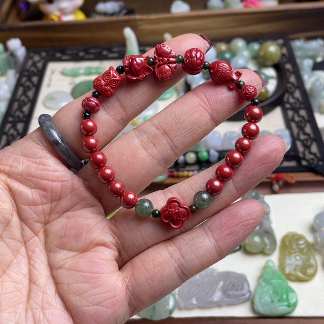 翡翠手链未镶嵌设计款手链