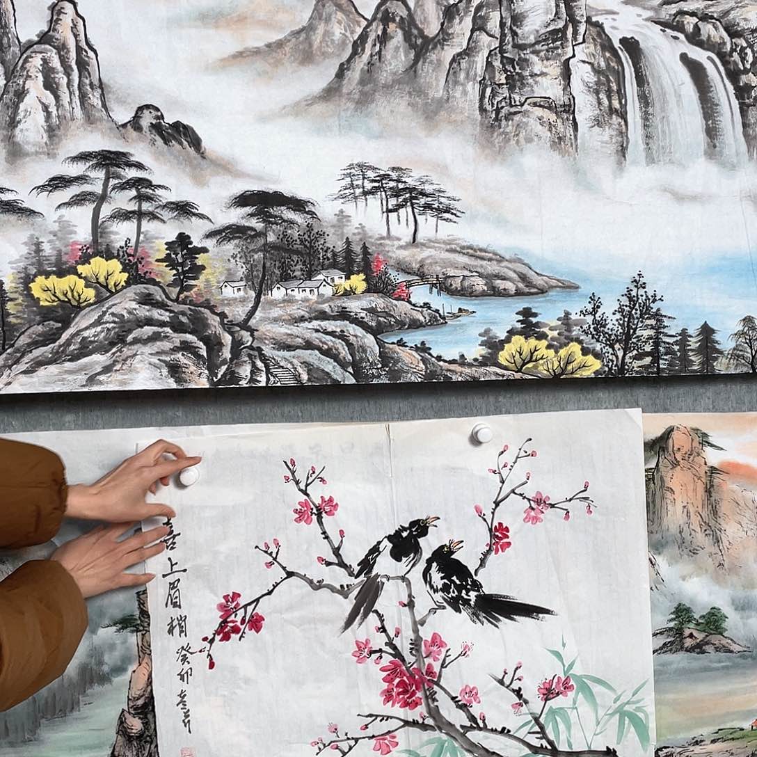 国画上****°绘画作品菅兰鹏画心