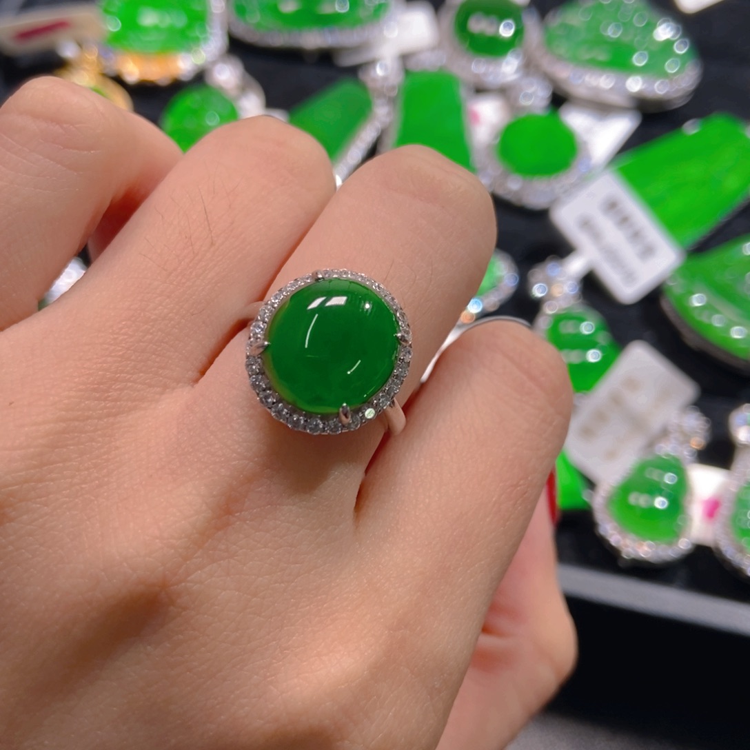 翡翠吊坠(不含链)银S925镶嵌