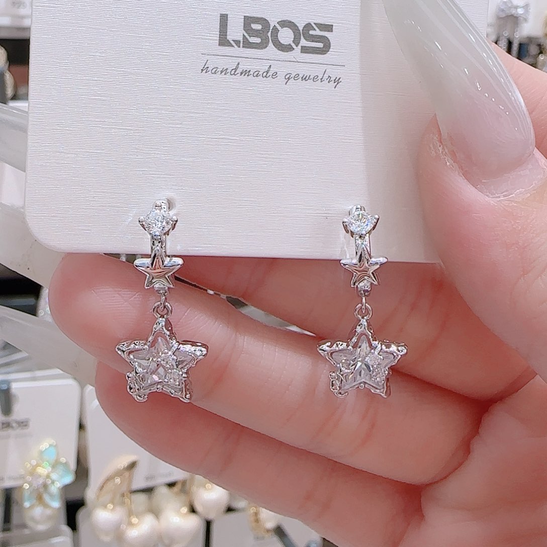 锆石铜合金925银耳环