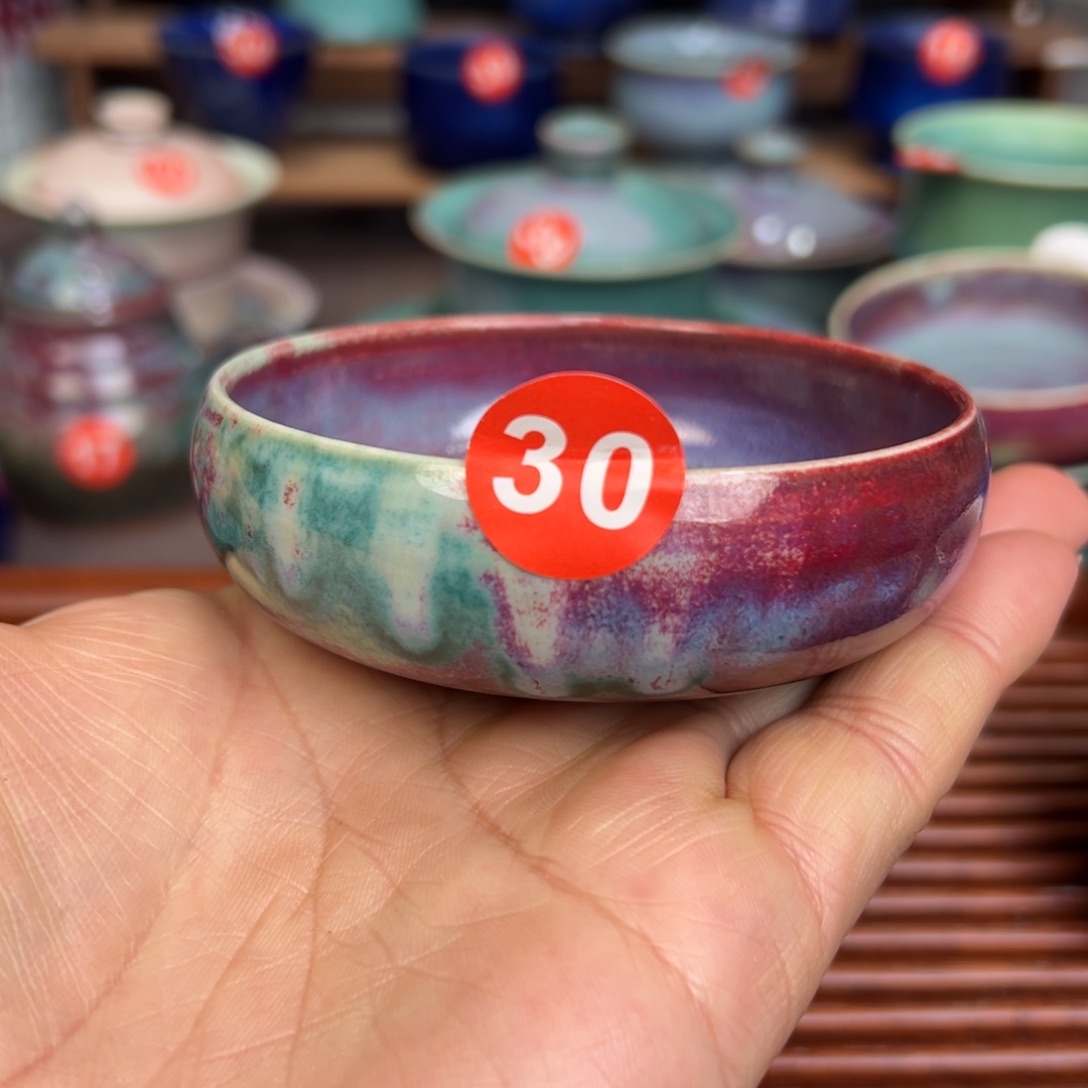 手工制作钧窑茶器