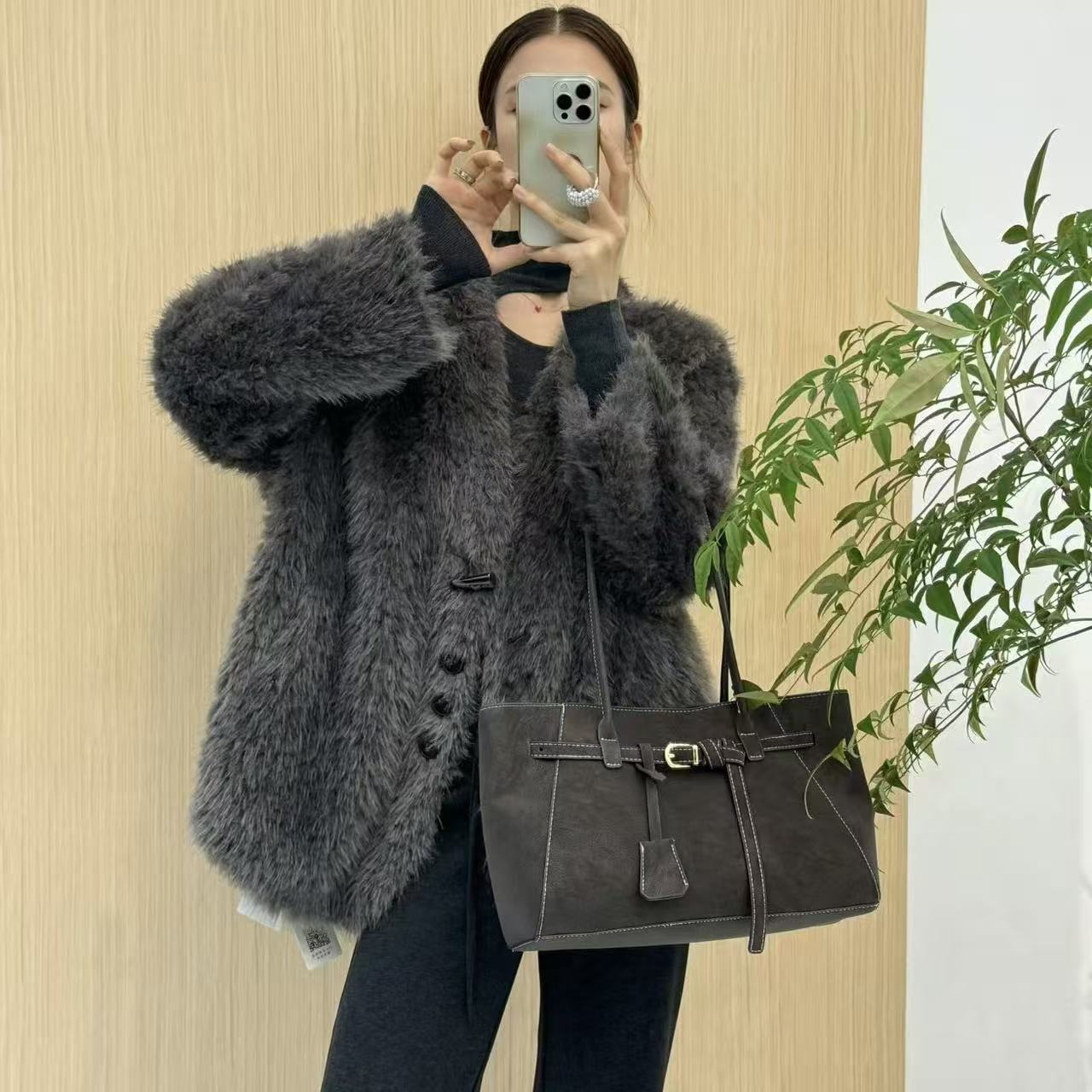 【小角】KZQ家显瘦加厚毛毛外套