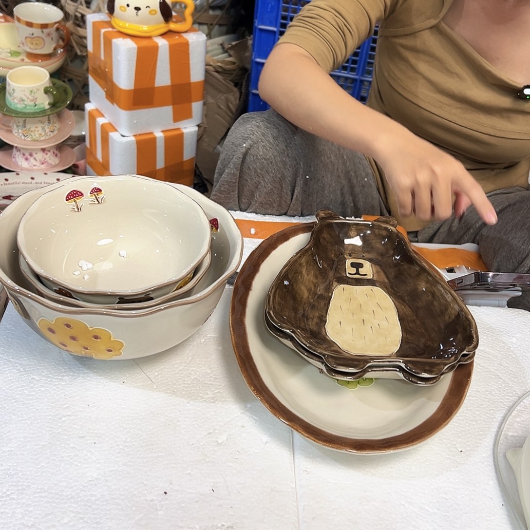 潮州陶瓷工厂微瑕6件套