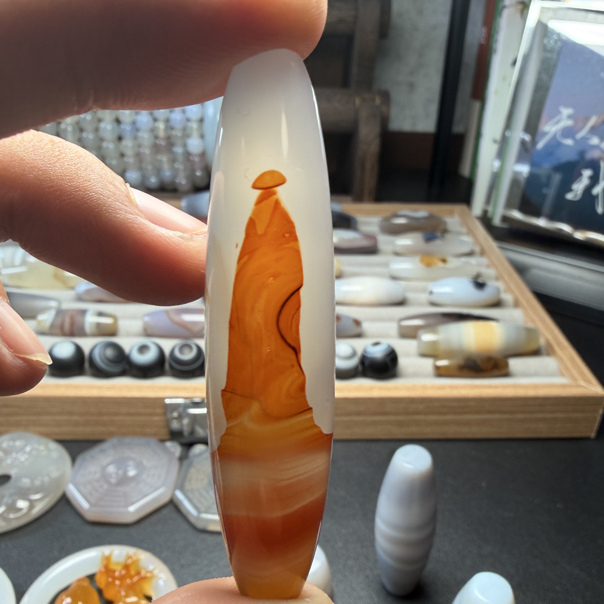天然玛瑙手工打磨象形珠子吊坠颈饰挂件