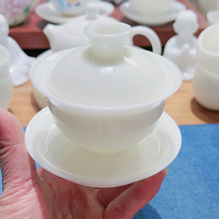 杯高冰原矿黄90毫升盖碗