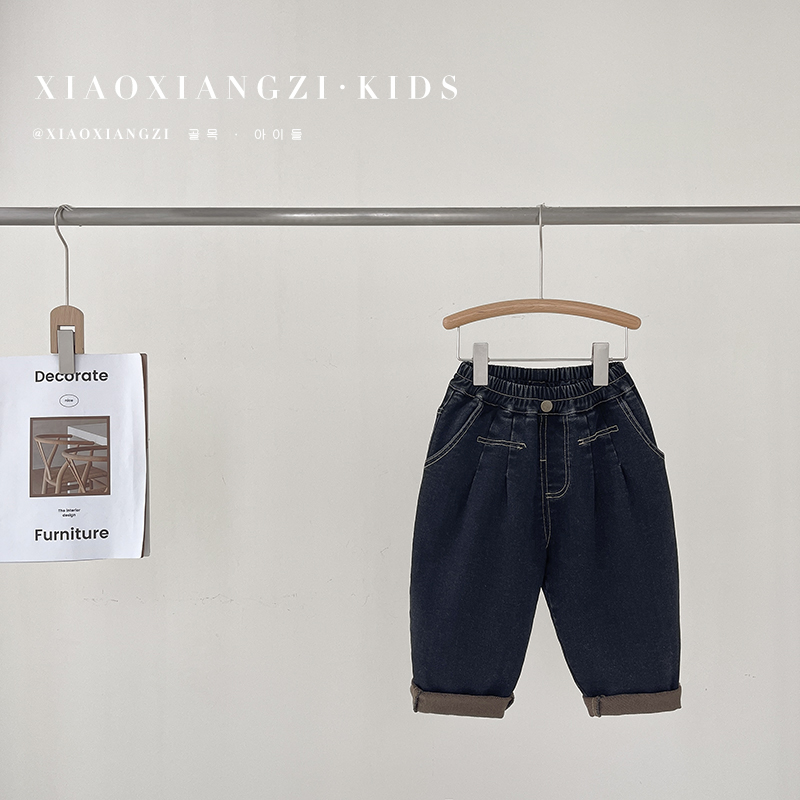 【小首尔】现货-qc8春装新款儿童韩版拼色百气质日常裤子YY2070