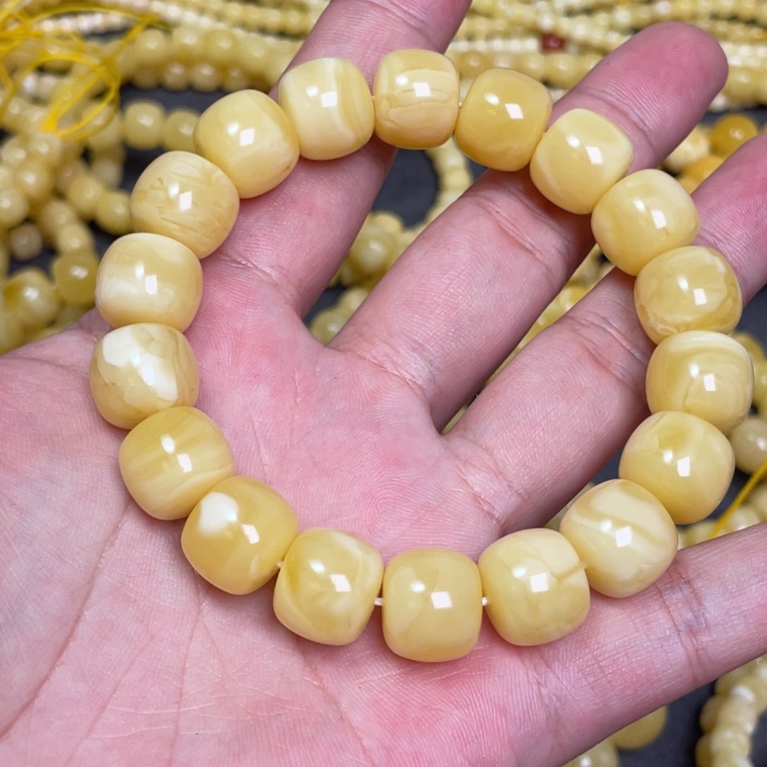 未镶嵌蜜蜡裸石蜜蜡手串13.5mm