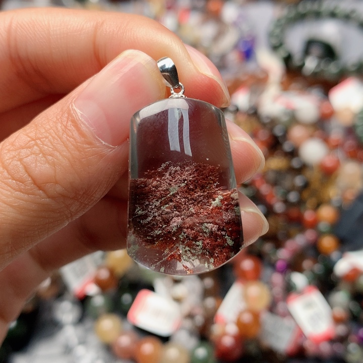 水晶吊坠(不含链)银S925镶嵌