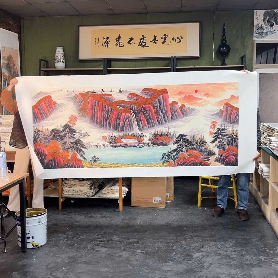 国画915 牡丹之花之叶的颜色与叶