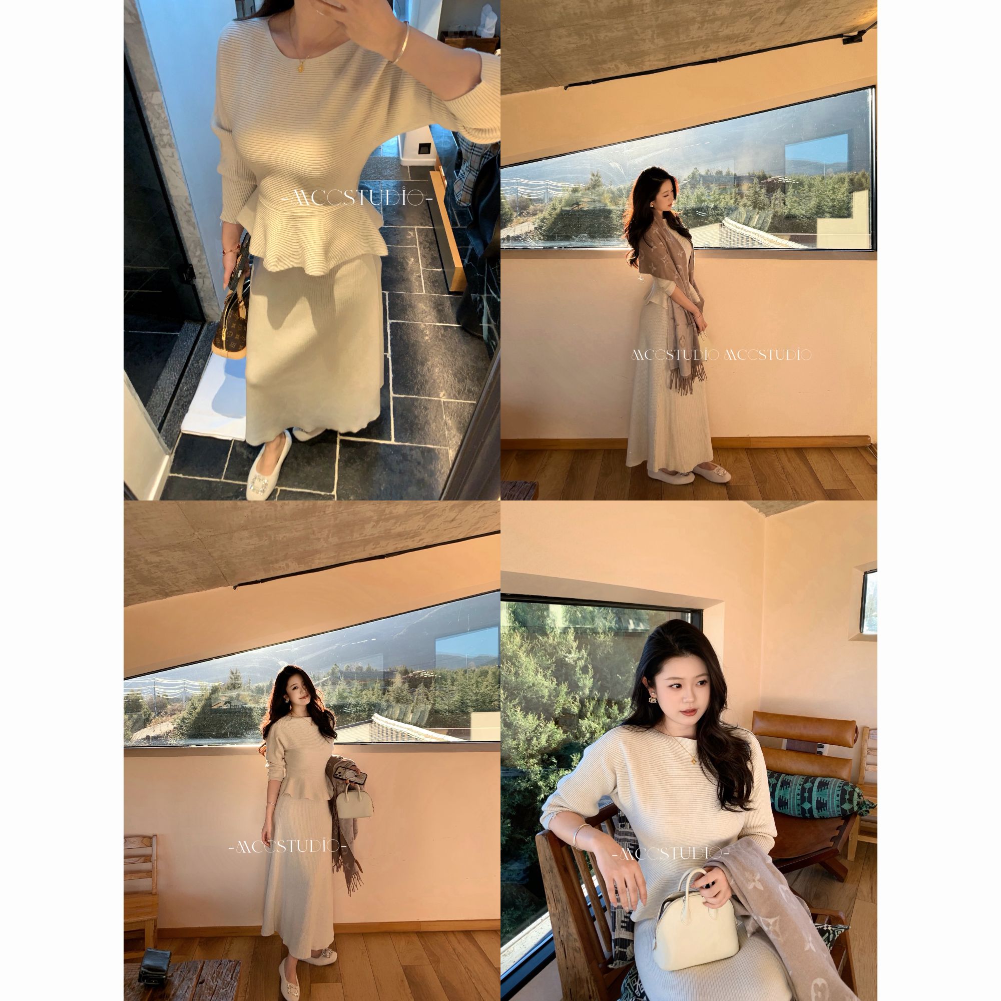 MCcStudio沙漏腰套装 超温柔超遮肉！这期必入套装#881205