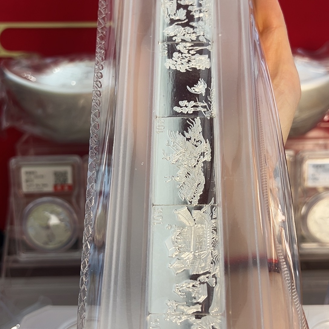 纯银洛神赋八盎司银币