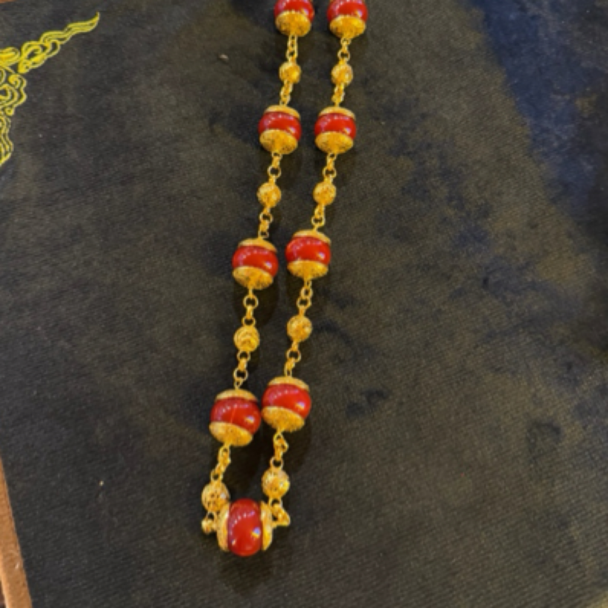 铜合金项链 18m龙凤珊瑚项链
