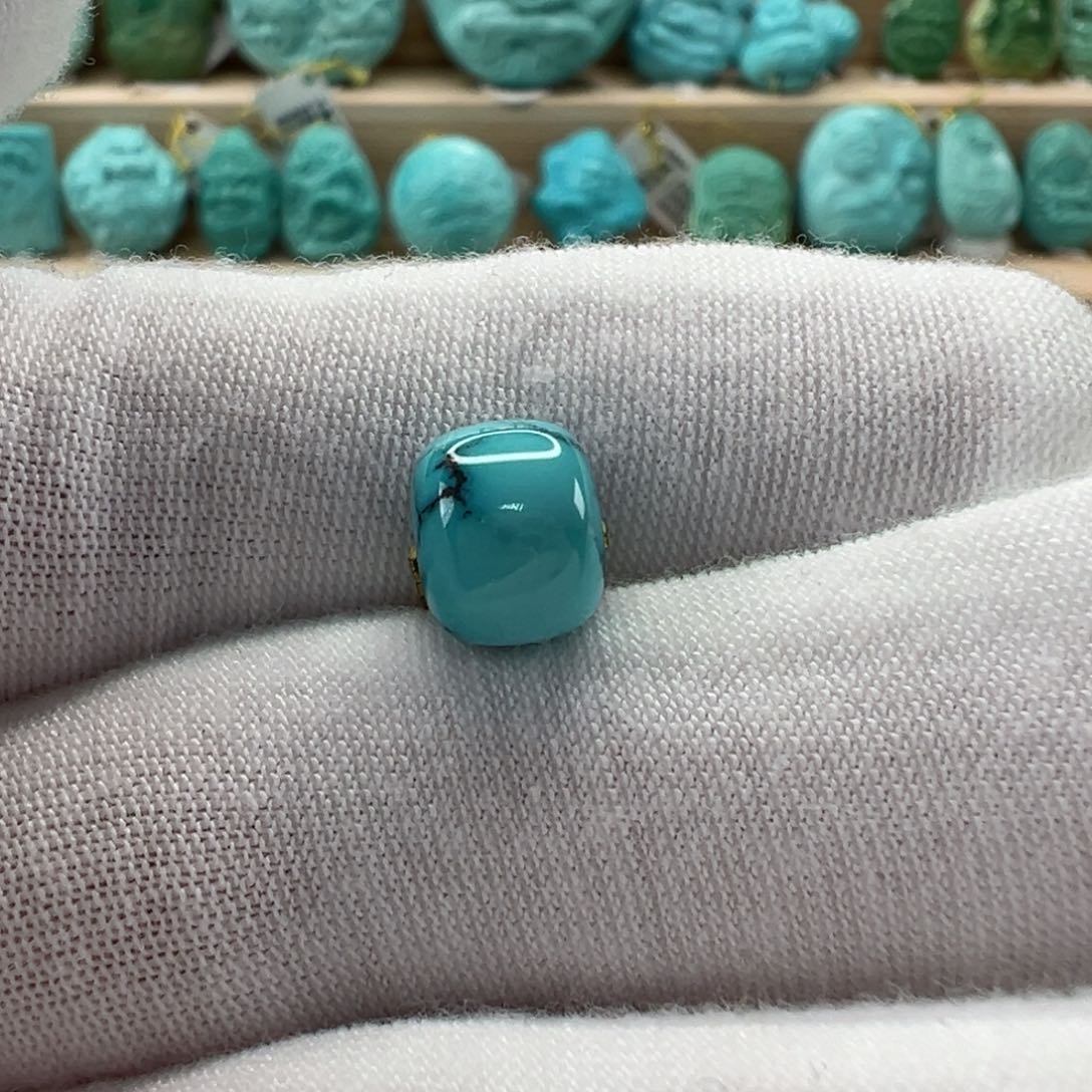 未镶嵌绿松石老型珠8.9x7.4mm