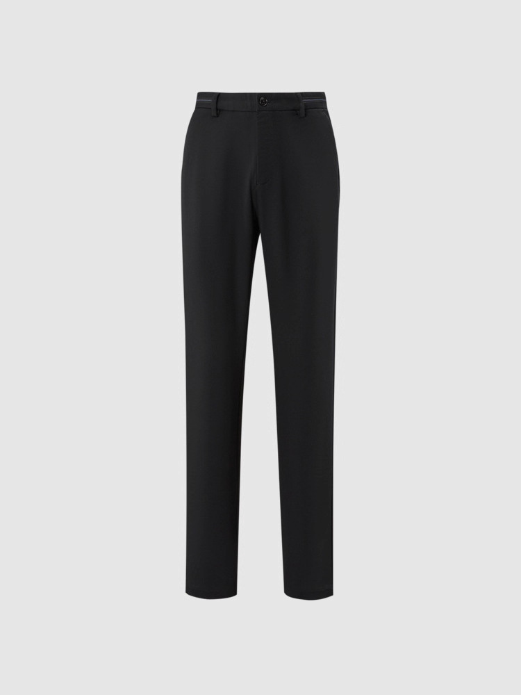 撤柜男装藏青色休闲裤秋冬新款直筒舒适弹力绵羊毛休闲长裤男裤子