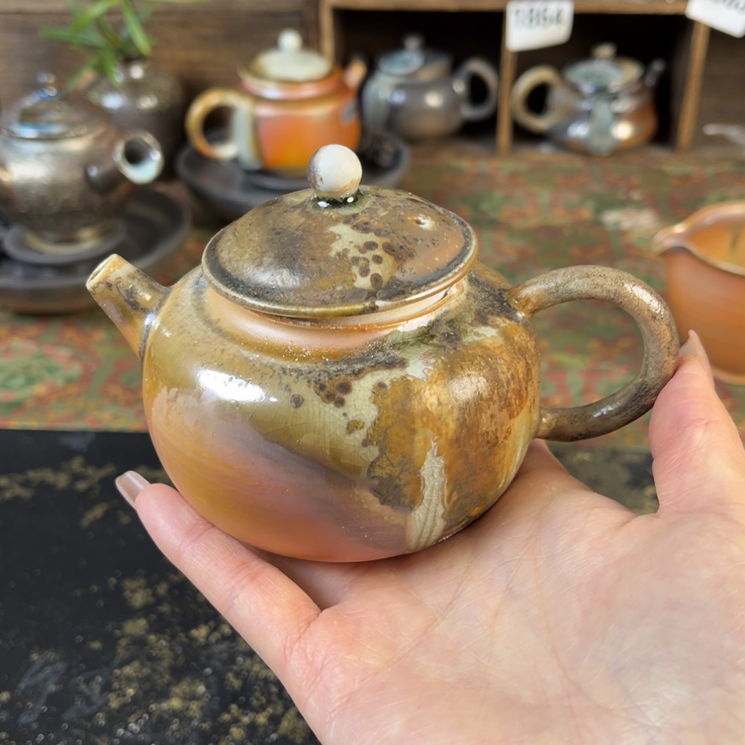 杯?***葭柴烧茶器中白壶