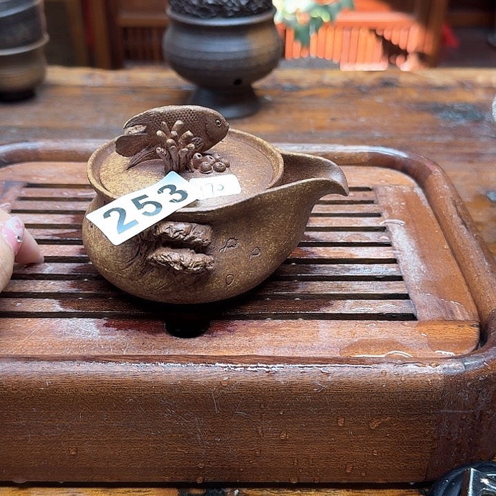 纯手工制作粗陶茶具