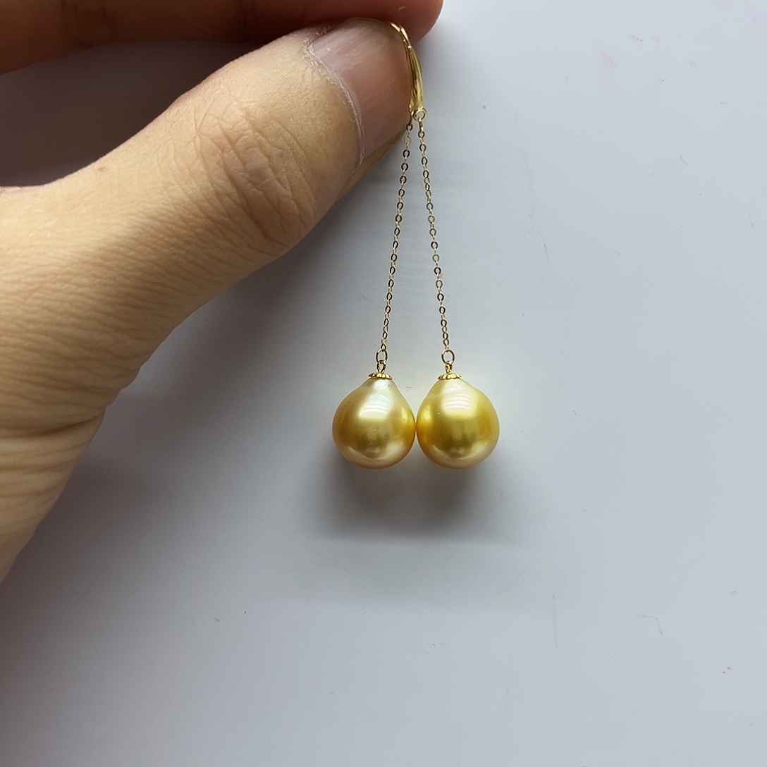 耳饰海水珍珠18K金镶嵌