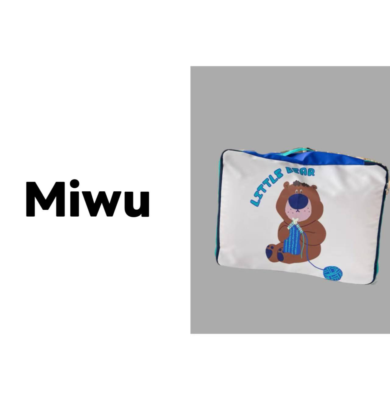 A961 韩国ins幼儿园被子包家庭衣物蓝色行李包