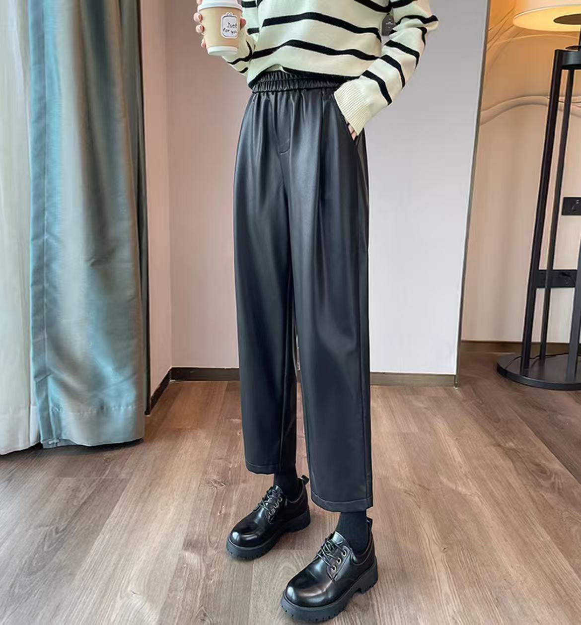 819#时尚百搭气质休闲皮裤【直播间为准】B5-2