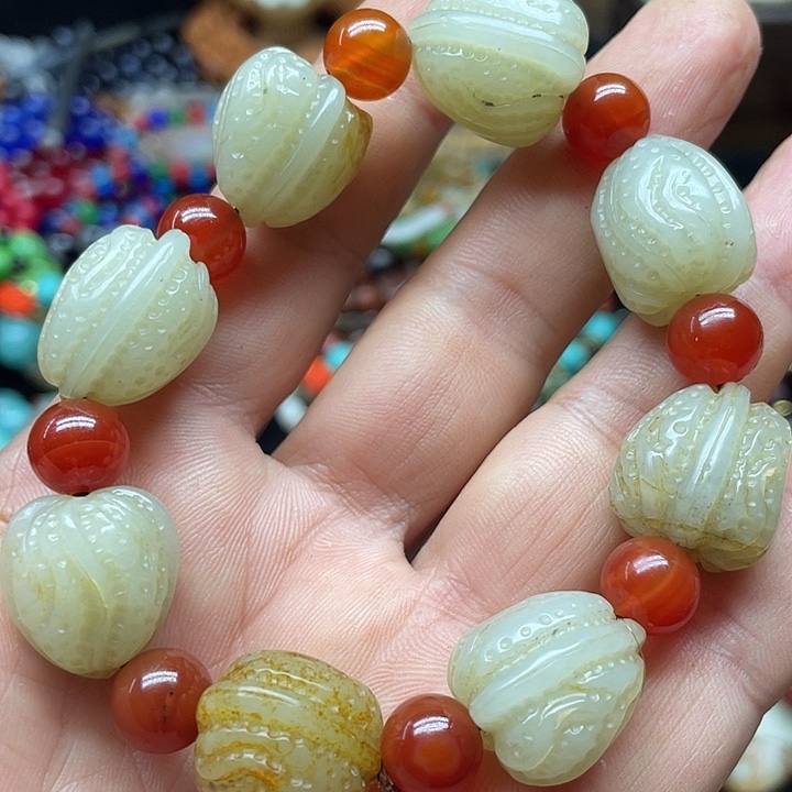 玛瑙/玉髓未镶嵌玛瑙珠子和手串珠子