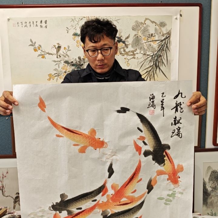 国画贾海瑞老师现场定制