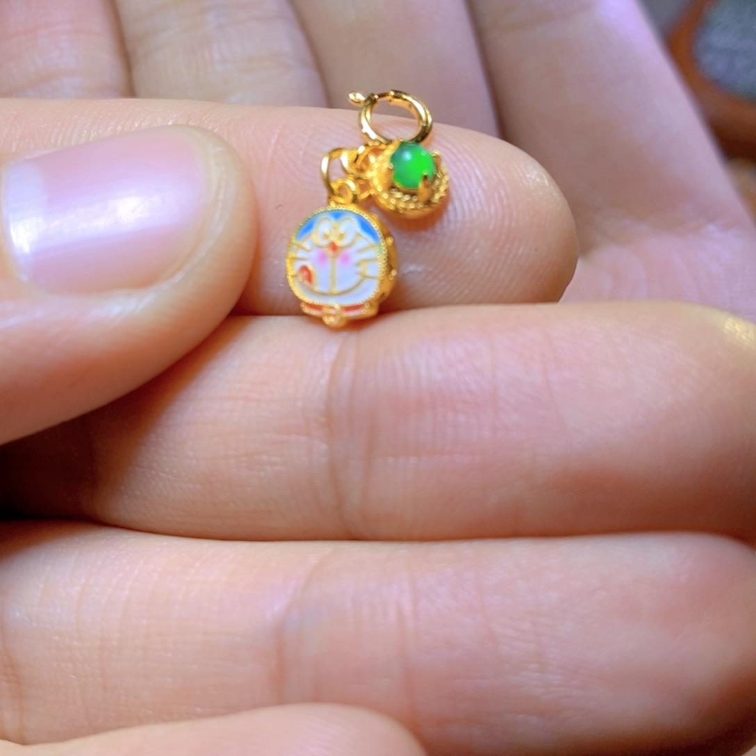 翡翠颈饰银S925镶嵌天然翡翠