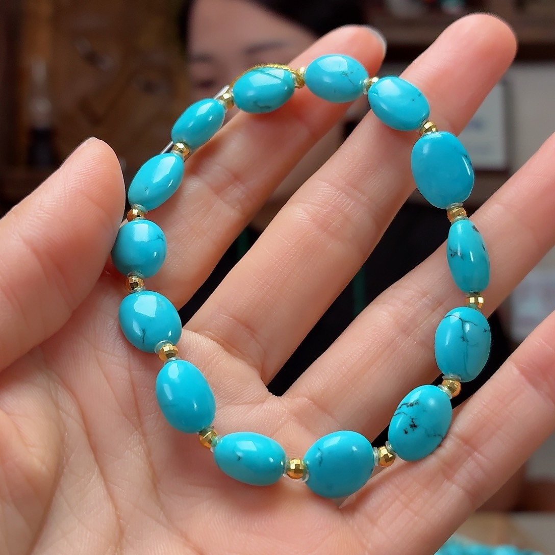 18K金镶嵌绿松石珠宝奇石