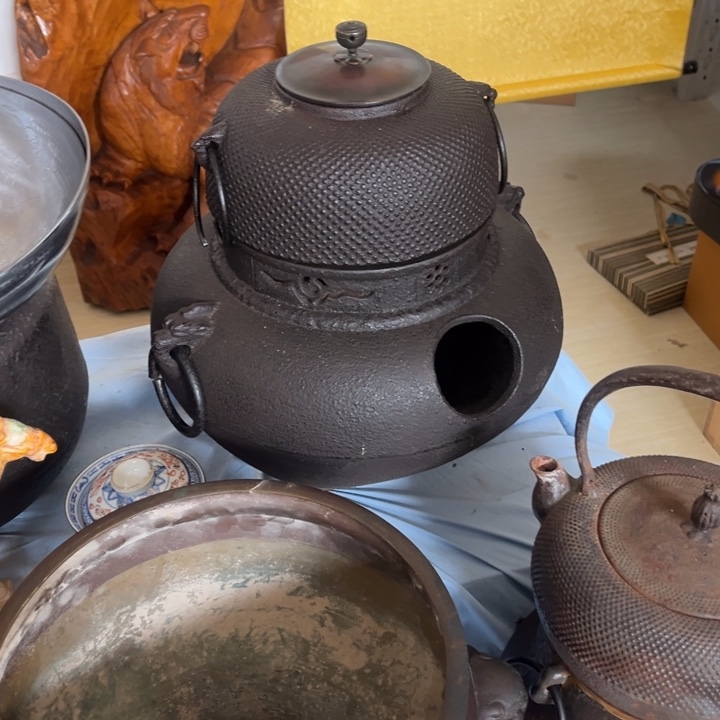 蜜安罐瓷香炉锡茶则