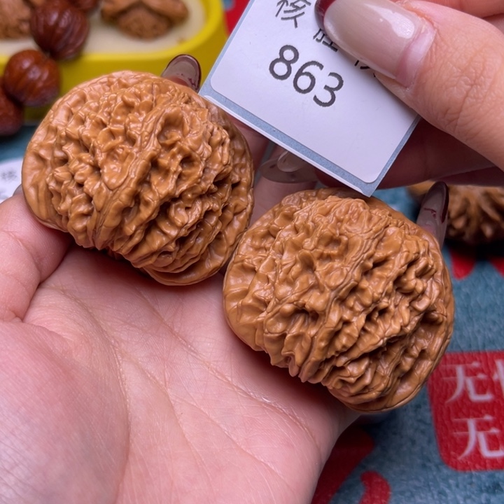 文玩核桃把件四座楼49.863
