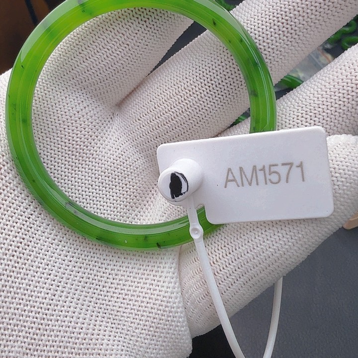 和田玉（碧玉）手镯未镶嵌53:3