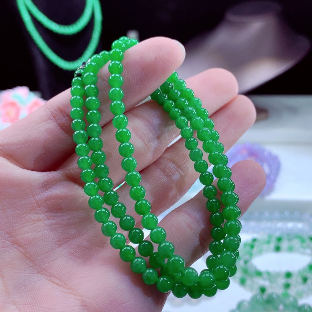 翡翠手链未镶嵌缅甸天然A货翡翠